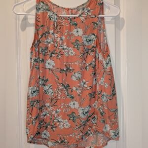 Daniel Rainn Floral Sleeveless Blouse Tank Top Petite Small PXS
